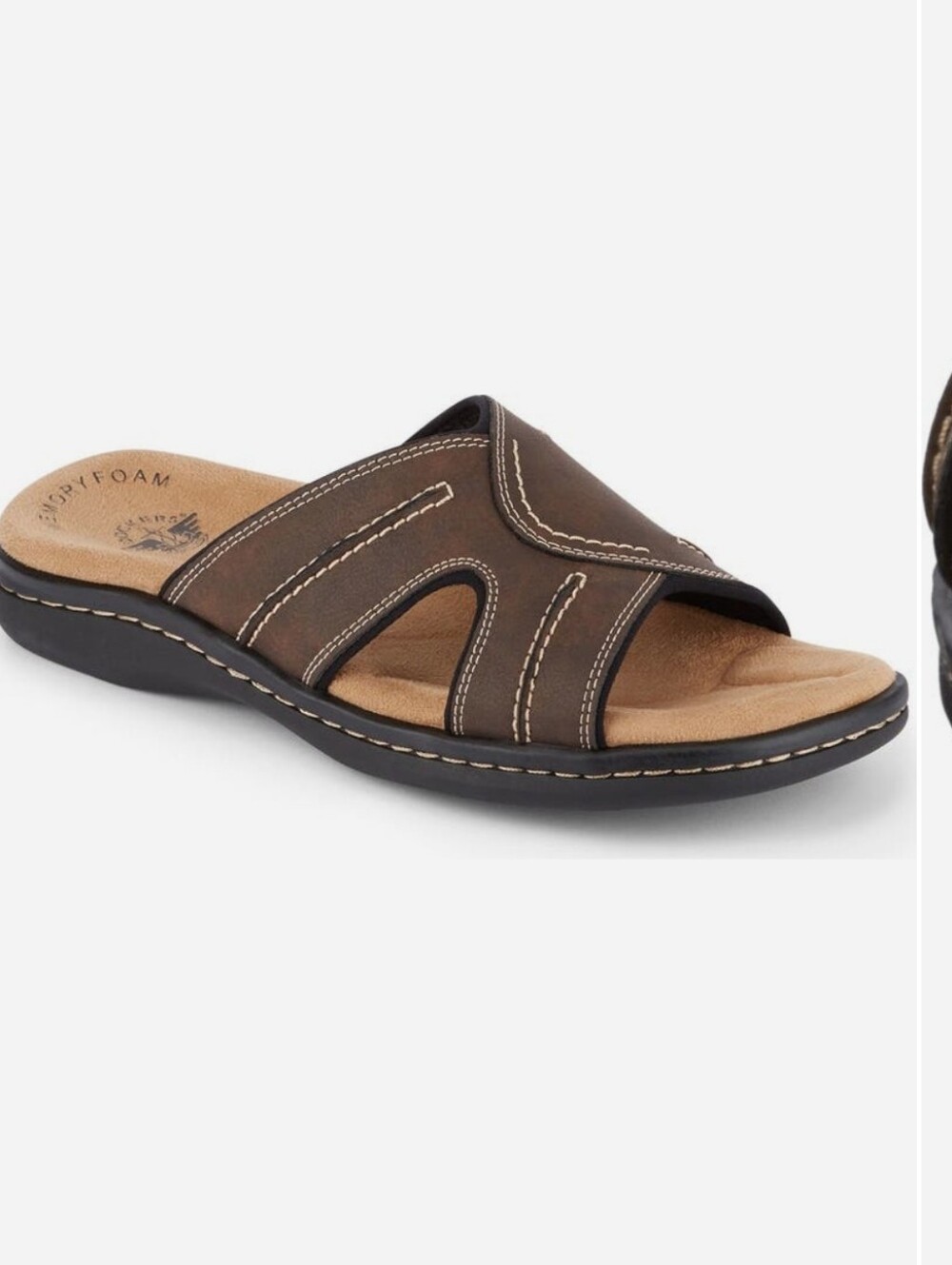 Dockers Men’s Brown Slide Sandal - Cushioned Comfort